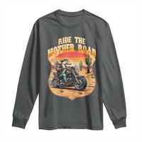 Funny Route Highway 66 Goose Biker Long Sleeve Shirt Ride The Mother Road