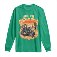 Funny Route Highway 66 Goose Biker Long Sleeve Shirt Ride The Mother Road