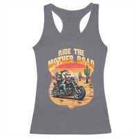 Funny Route Highway 66 Goose Biker Racerback Tank Top Ride The Mother Road