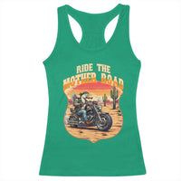 Funny Route Highway 66 Goose Biker Racerback Tank Top Ride The Mother Road