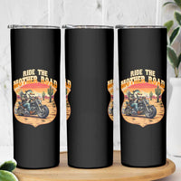 Funny Route Highway 66 Goose Biker Skinny Tumbler Ride The Mother Road