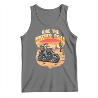 Funny Route Highway 66 Goose Biker Tank Top Ride The Mother Road