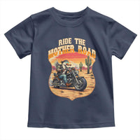 Funny Route Highway 66 Goose Biker Toddler T Shirt Ride The Mother Road