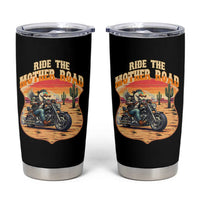 Funny Route Highway 66 Goose Biker Tumbler Cup Ride The Mother Road