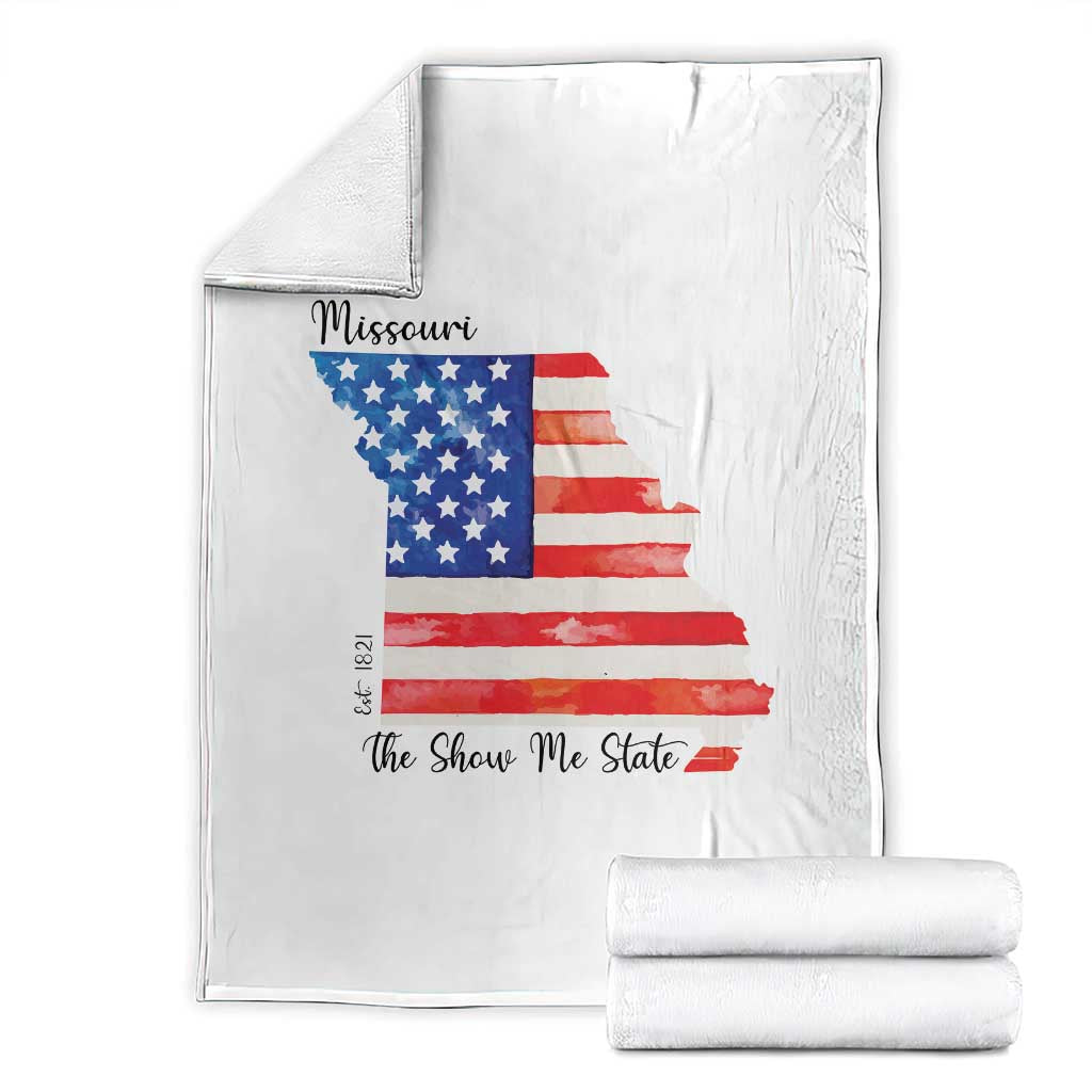 The Show Me State Est 1821 Throw Blanket Proud Missourian Gift