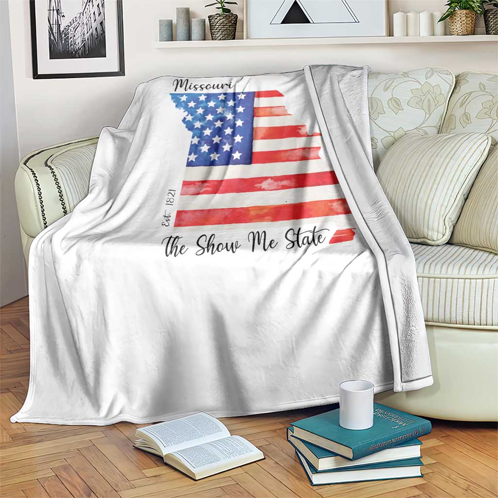 The Show Me State Est 1821 Throw Blanket Proud Missourian Gift