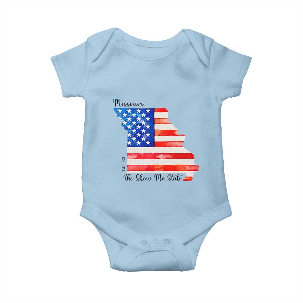 The Show Me State Est 1821 Baby Onesie Proud Missourian Gift