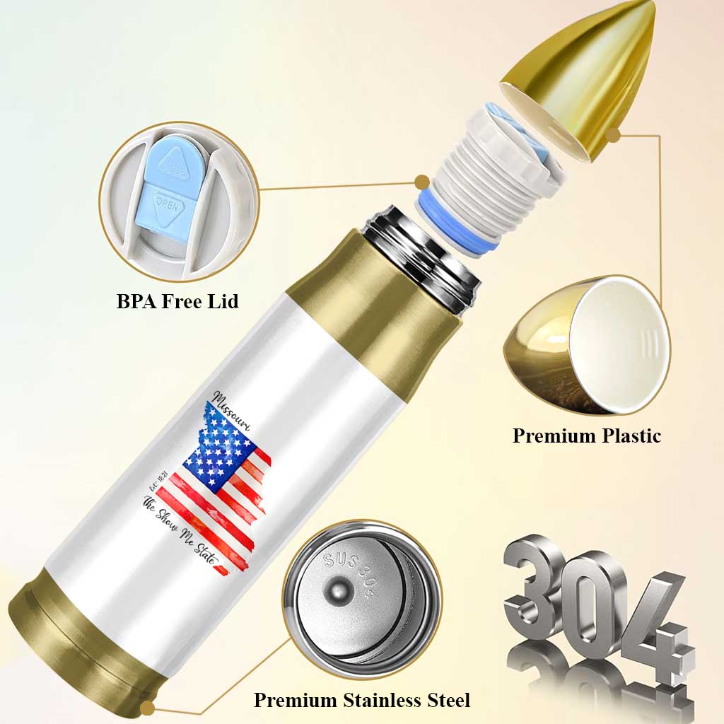 The Show Me State Est 1821 Bullet Tumbler Proud Missourian Gift