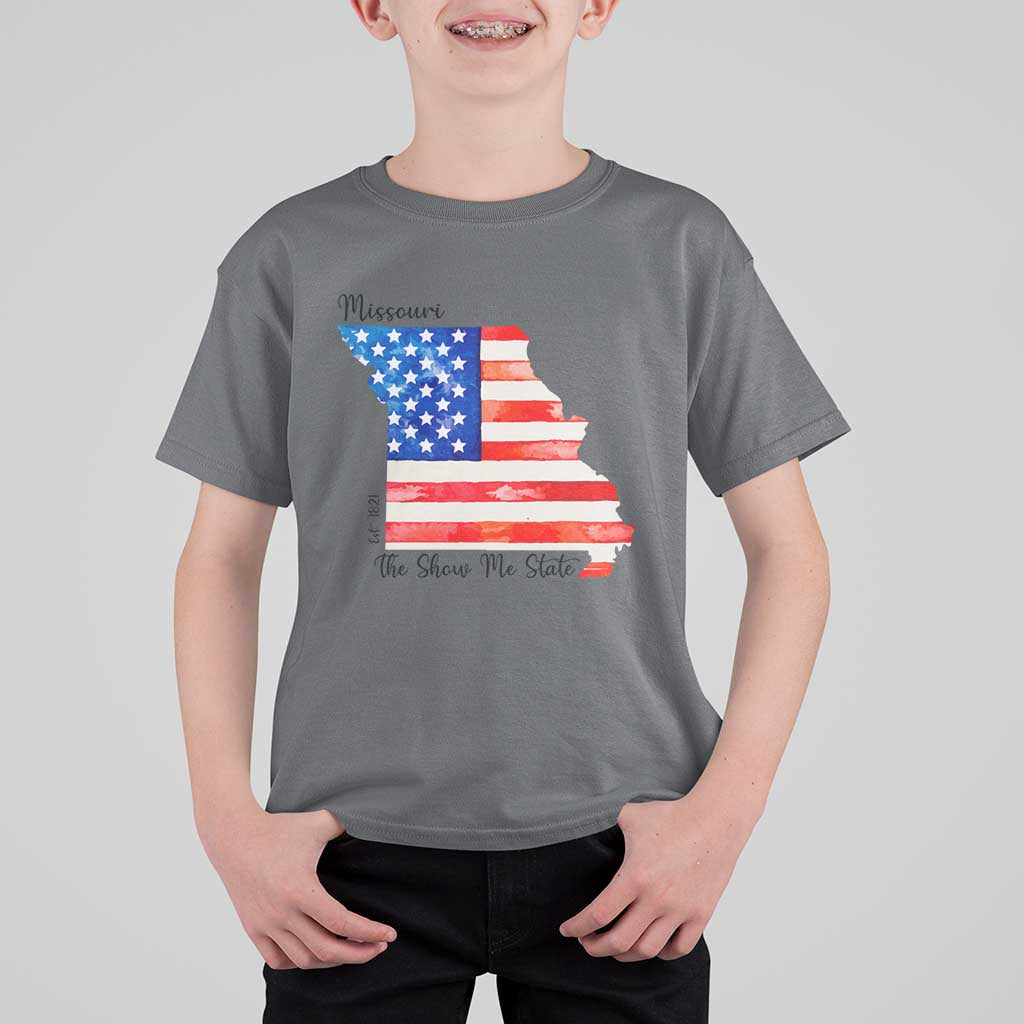 The Show Me State Est 1821 T Shirt For Kid Proud Missourian Gift