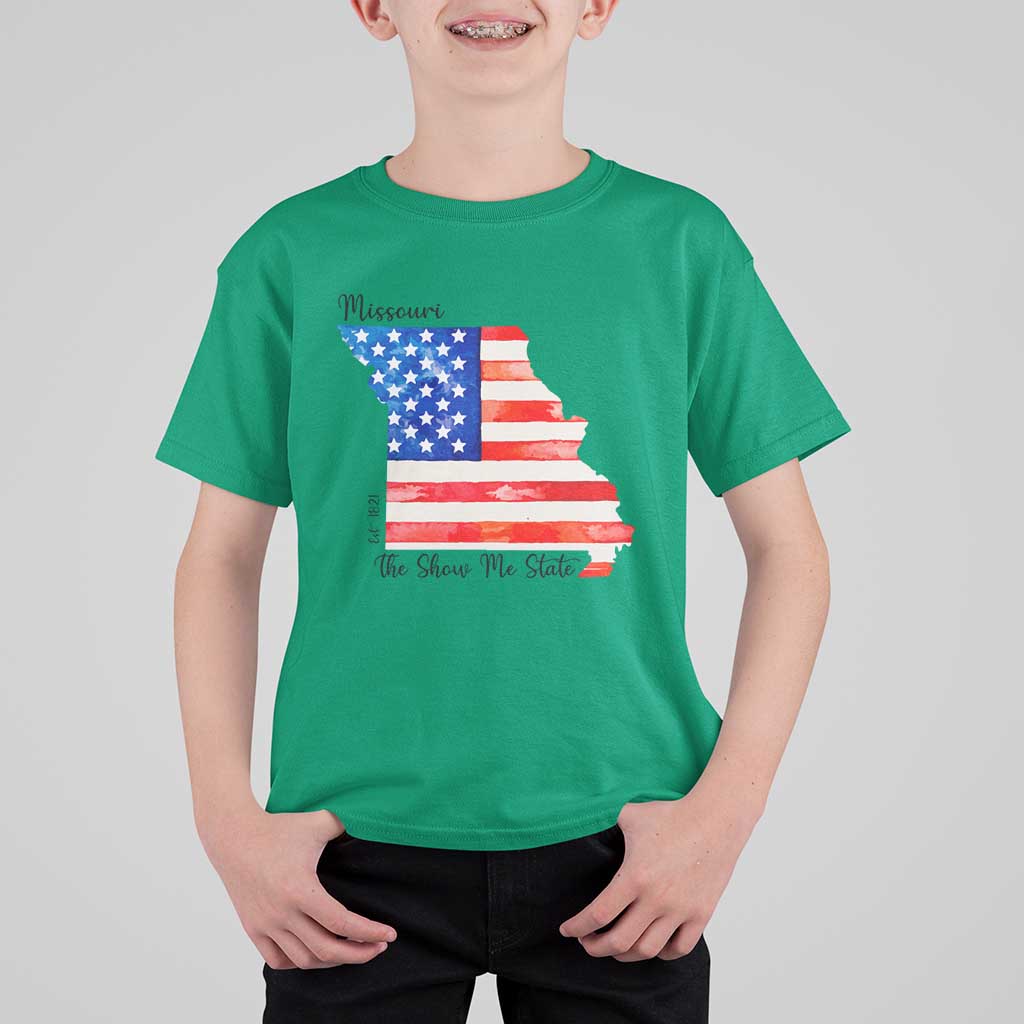 The Show Me State Est 1821 T Shirt For Kid Proud Missourian Gift