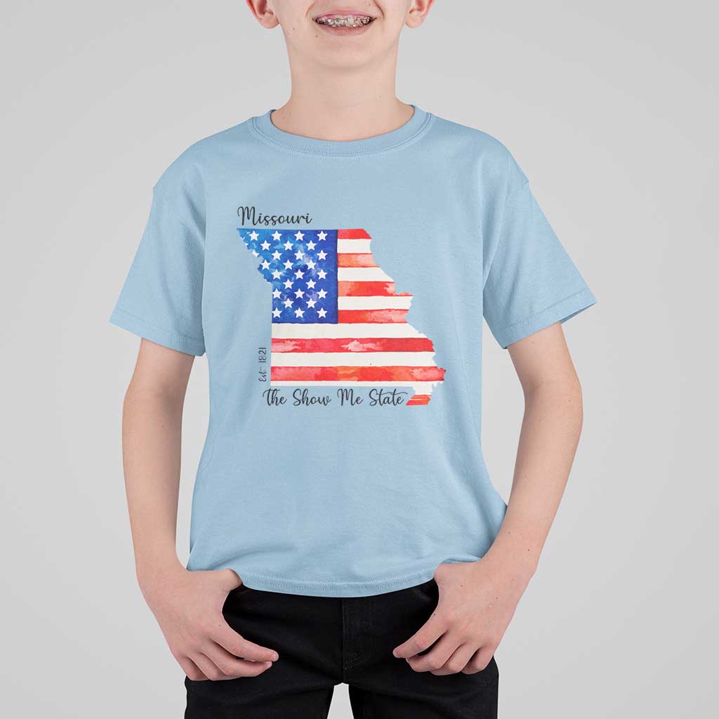 The Show Me State Est 1821 T Shirt For Kid Proud Missourian Gift