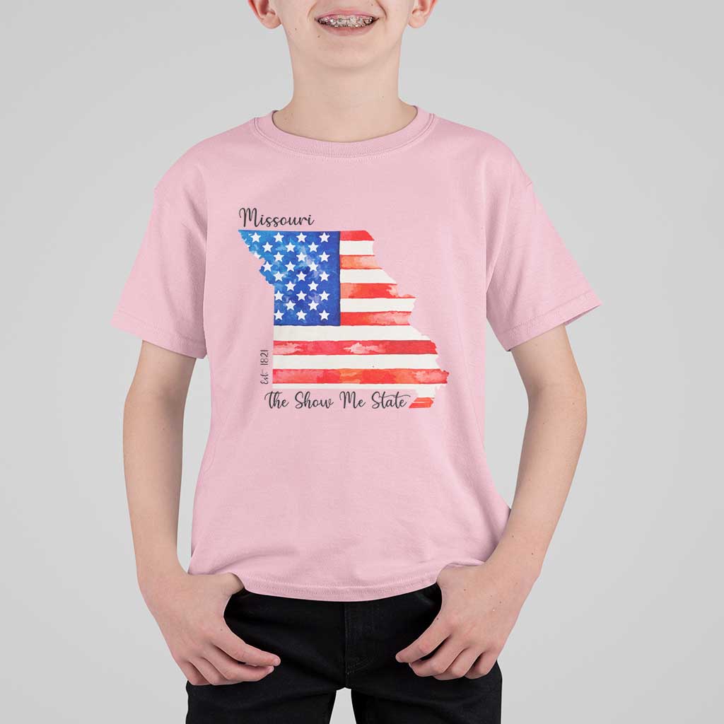 The Show Me State Est 1821 T Shirt For Kid Proud Missourian Gift