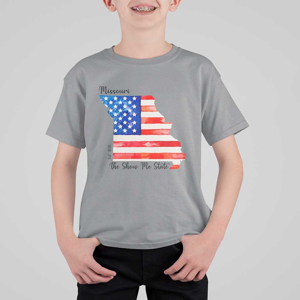 The Show Me State Est 1821 T Shirt For Kid Proud Missourian Gift