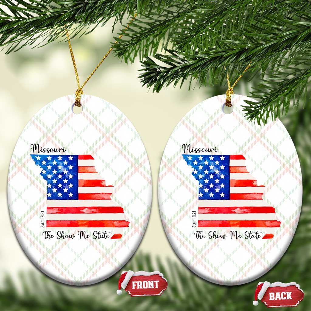 The Show Me State Est 1821 Ceramic Ornament Proud Missourian Gift
