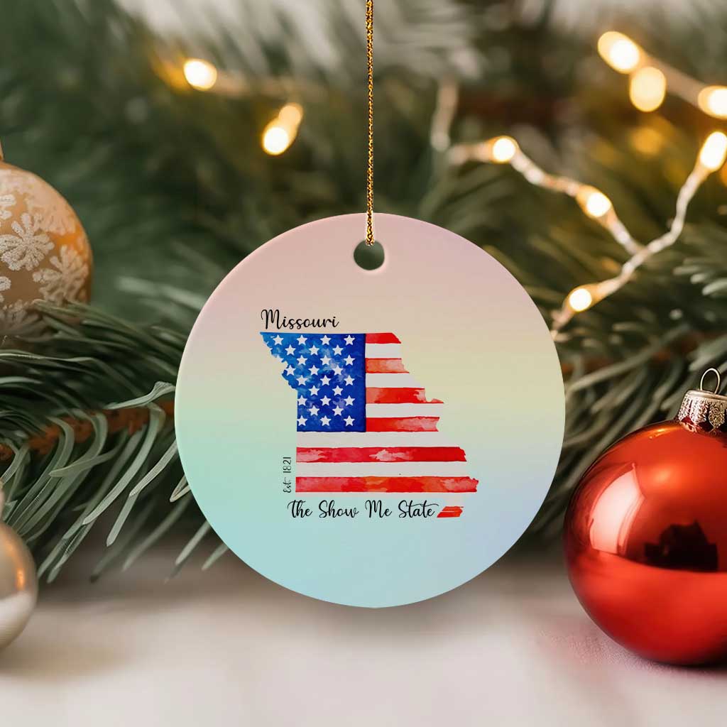 The Show Me State Est 1821 Ceramic Ornament Proud Missourian Gift