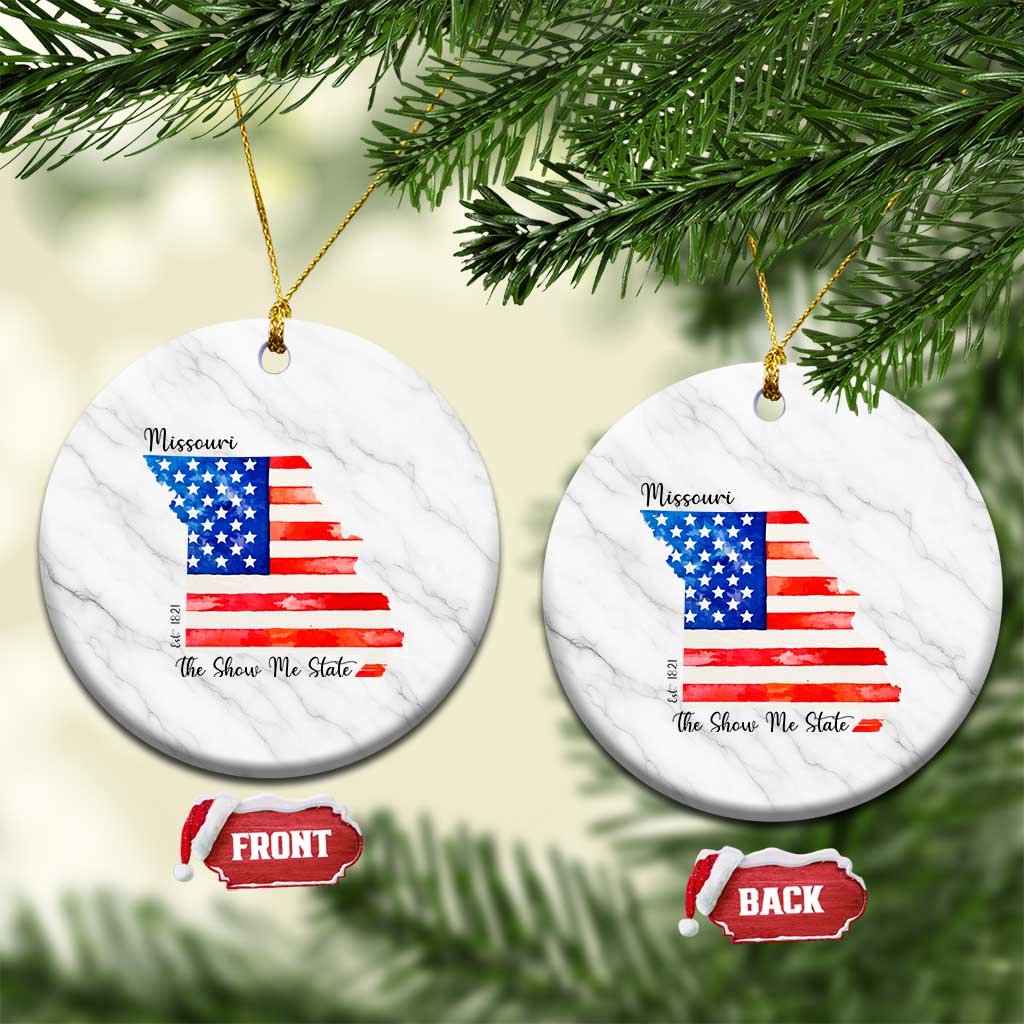 The Show Me State Est 1821 Ceramic Ornament Proud Missourian Gift