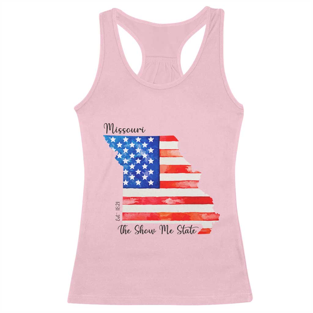 The Show Me State Est 1821 Racerback Tank Top Proud Missourian Gift