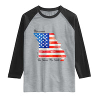 The Show Me State Est 1821 Raglan Shirt Proud Missourian Gift