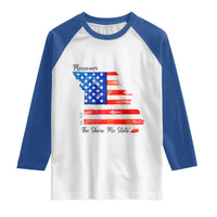 The Show Me State Est 1821 Raglan Shirt Proud Missourian Gift