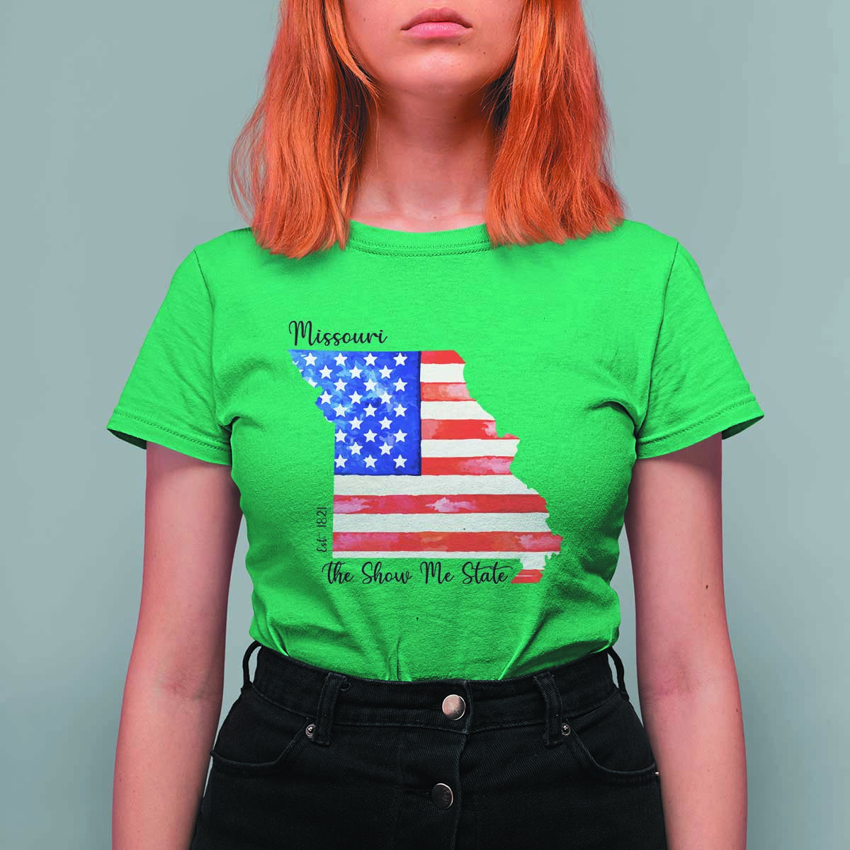 The Show Me State Est 1821 T Shirt For Women Proud Missourian Gift