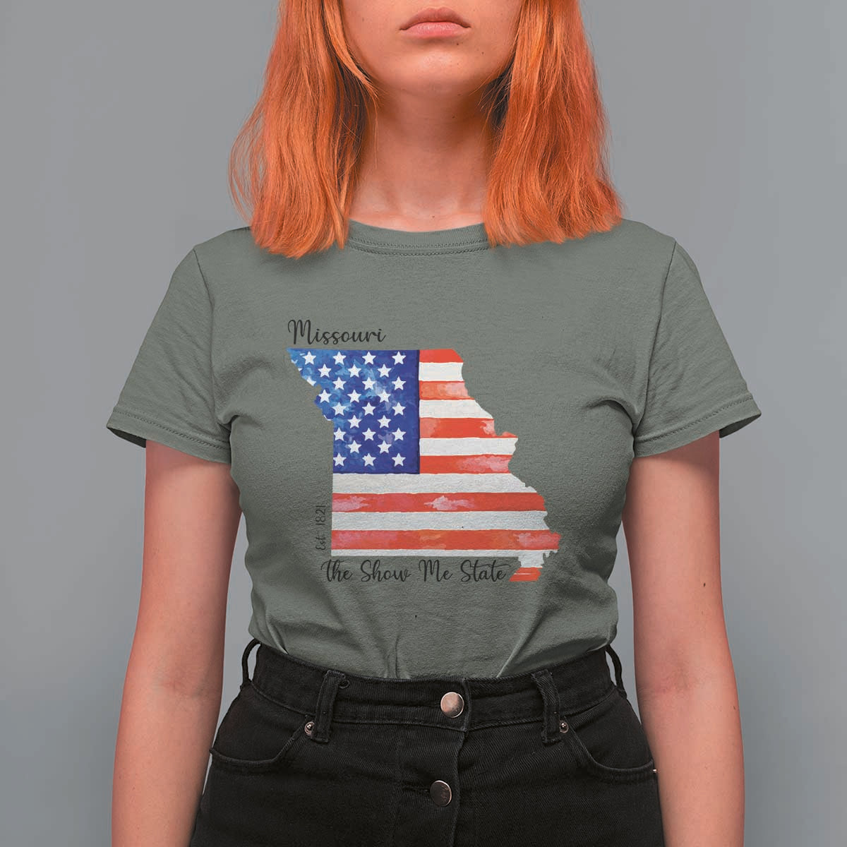 The Show Me State Est 1821 T Shirt For Women Proud Missourian Gift