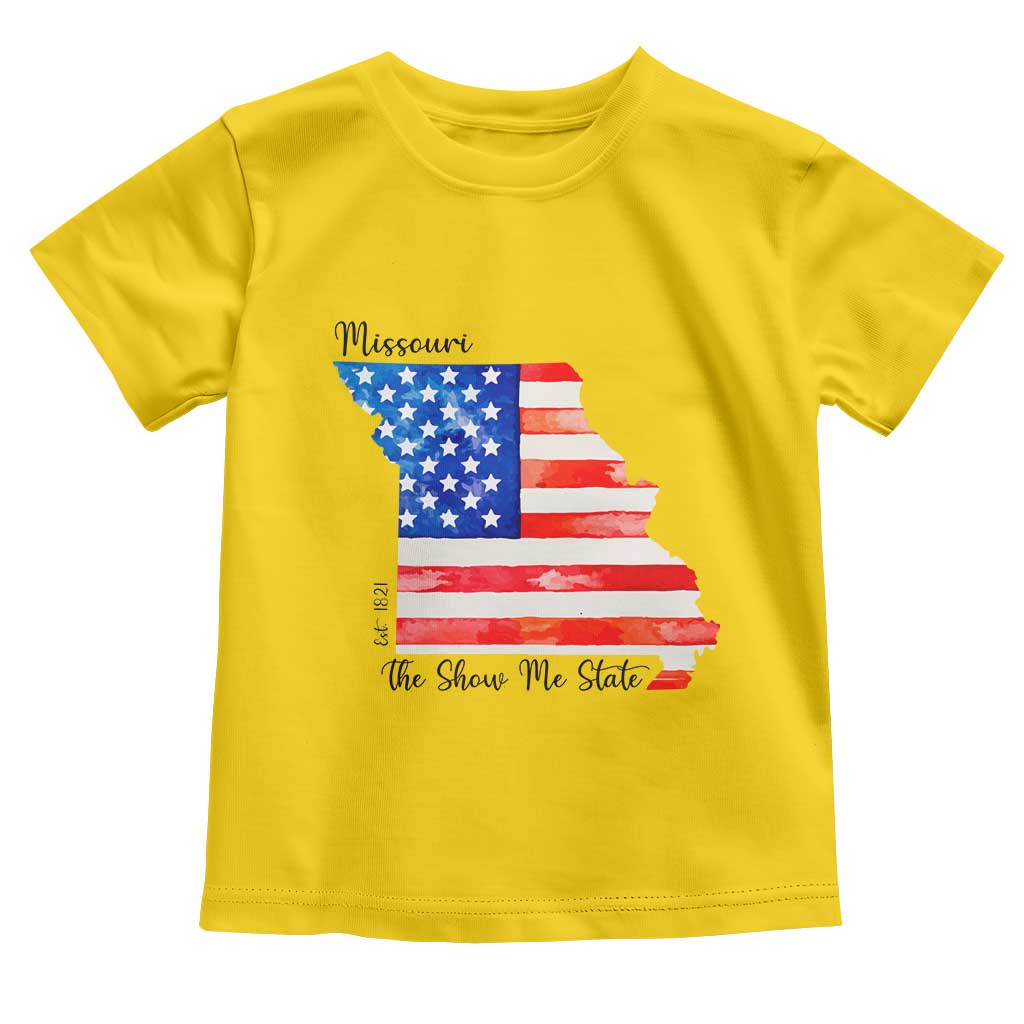 The Show Me State Est 1821 Toddler T Shirt Proud Missourian Gift