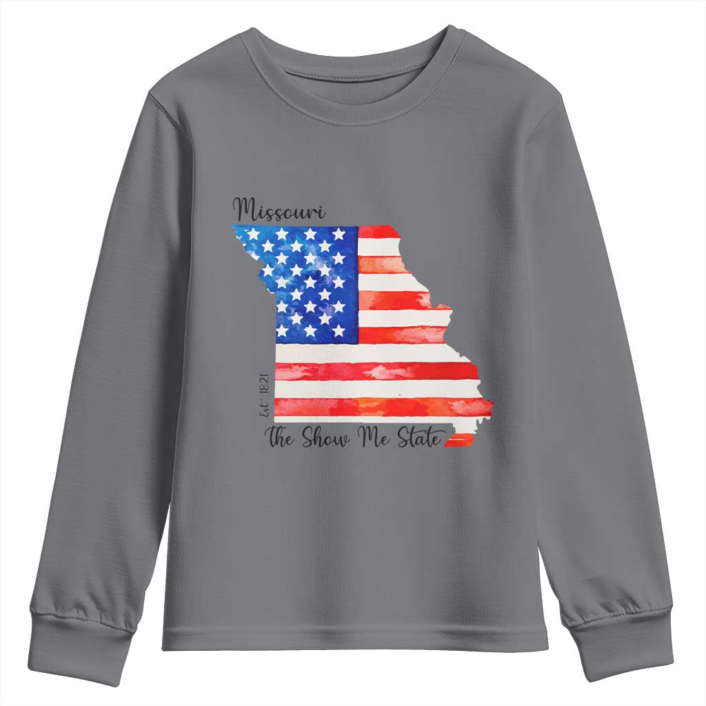 The Show Me State Est 1821 Youth Sweatshirt Proud Missourian Gift