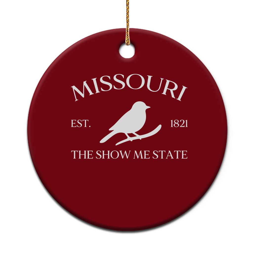Vintage Blue Bird Missouri Ceramic Ornament The Show Me State Pride