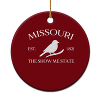 Vintage Blue Bird Missouri Ceramic Ornament The Show Me State Pride