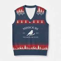 Vintage Blue Bird Missouri V-Neck Knit Sweater Vest The Show Me State Pride