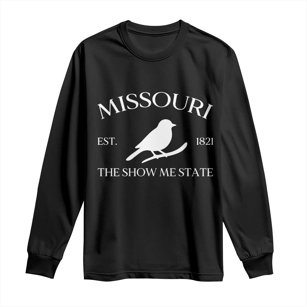 Vintage Blue Bird Missouri Long Sleeve Shirt The Show Me State Pride