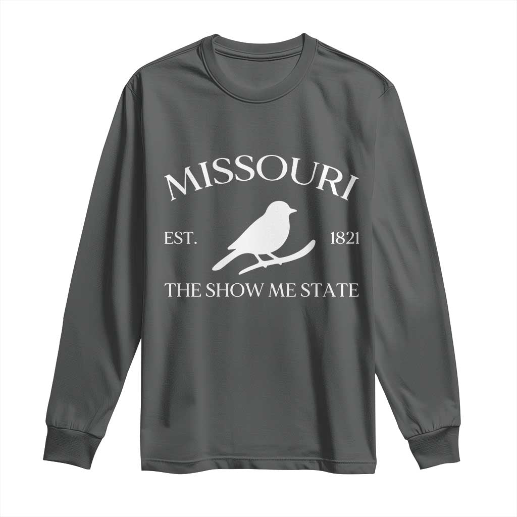 Vintage Blue Bird Missouri Long Sleeve Shirt The Show Me State Pride