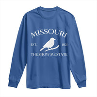 Vintage Blue Bird Missouri Long Sleeve Shirt The Show Me State Pride