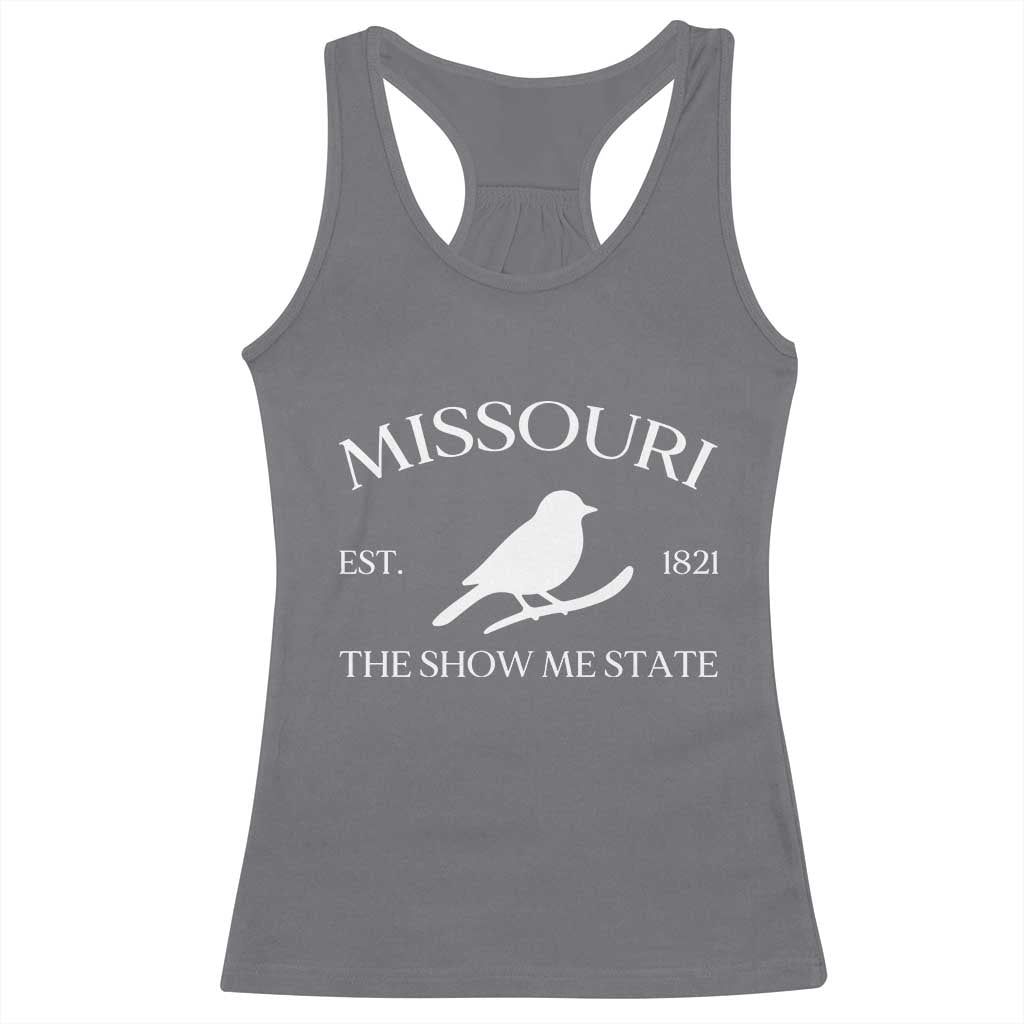 Vintage Blue Bird Missouri Racerback Tank Top The Show Me State Pride
