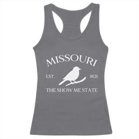 Vintage Blue Bird Missouri Racerback Tank Top The Show Me State Pride