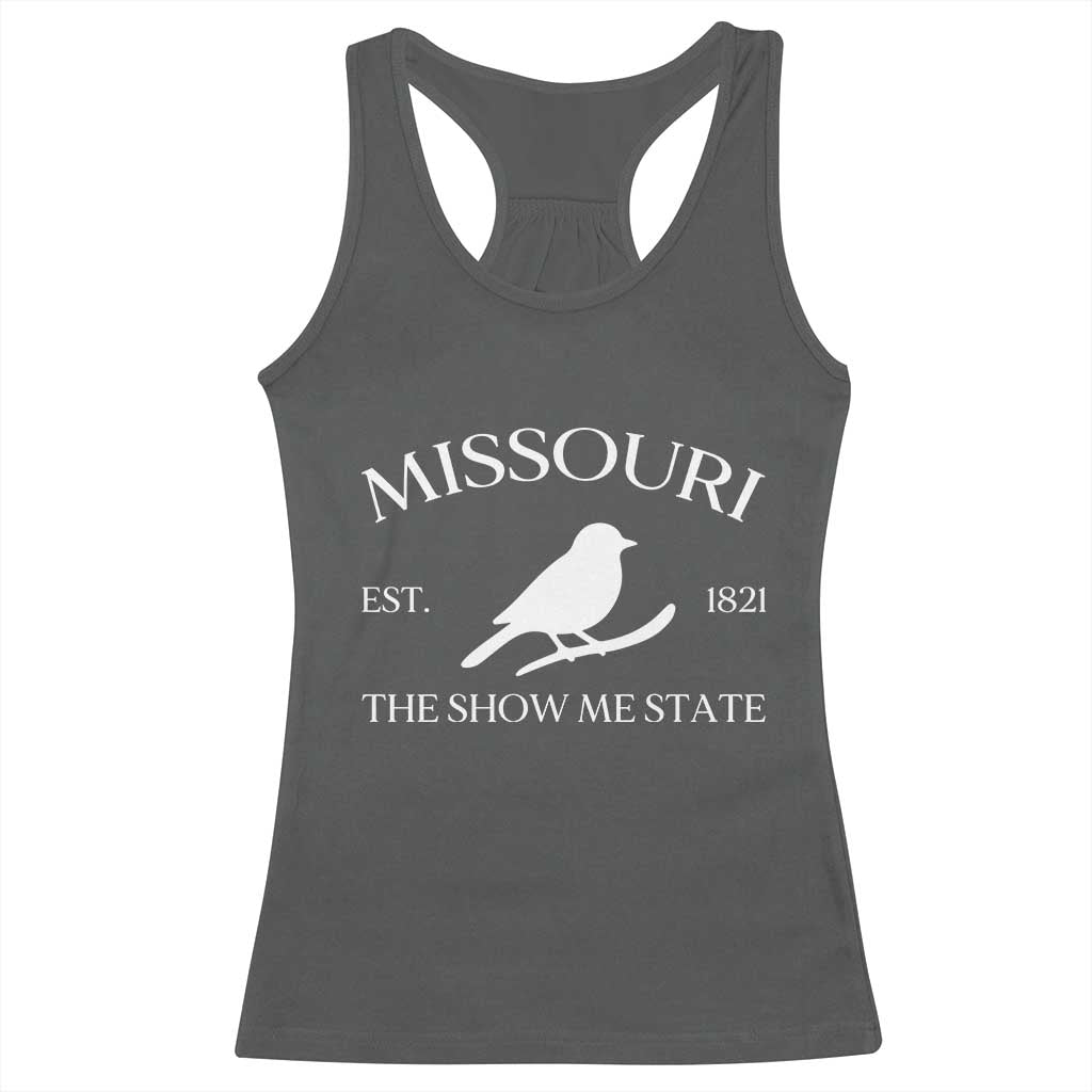 Vintage Blue Bird Missouri Racerback Tank Top The Show Me State Pride