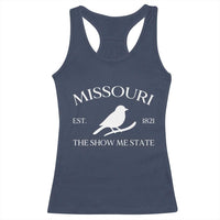 Vintage Blue Bird Missouri Racerback Tank Top The Show Me State Pride