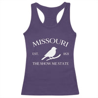 Vintage Blue Bird Missouri Racerback Tank Top The Show Me State Pride