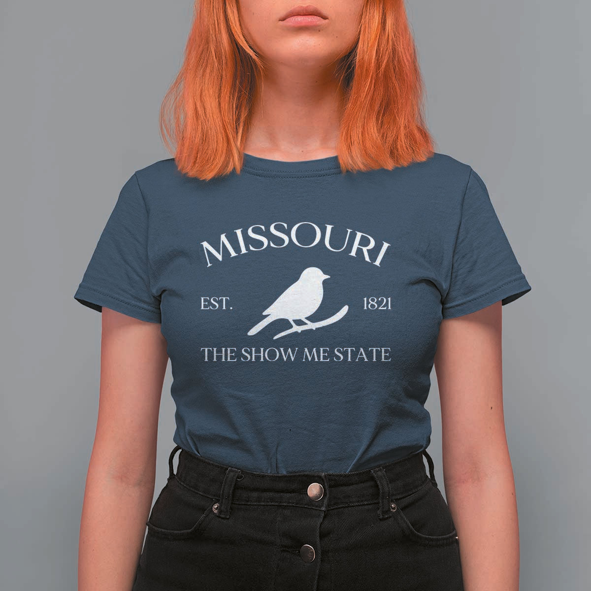 Vintage Blue Bird Missouri T Shirt For Women The Show Me State Pride