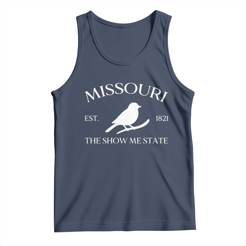 Vintage Blue Bird Missouri Tank Top The Show Me State Pride