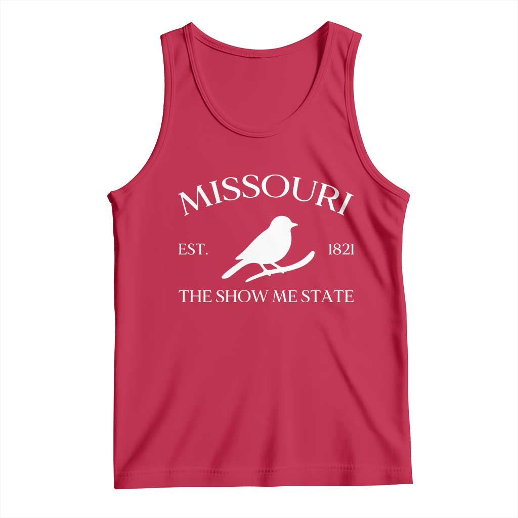 Vintage Blue Bird Missouri Tank Top The Show Me State Pride