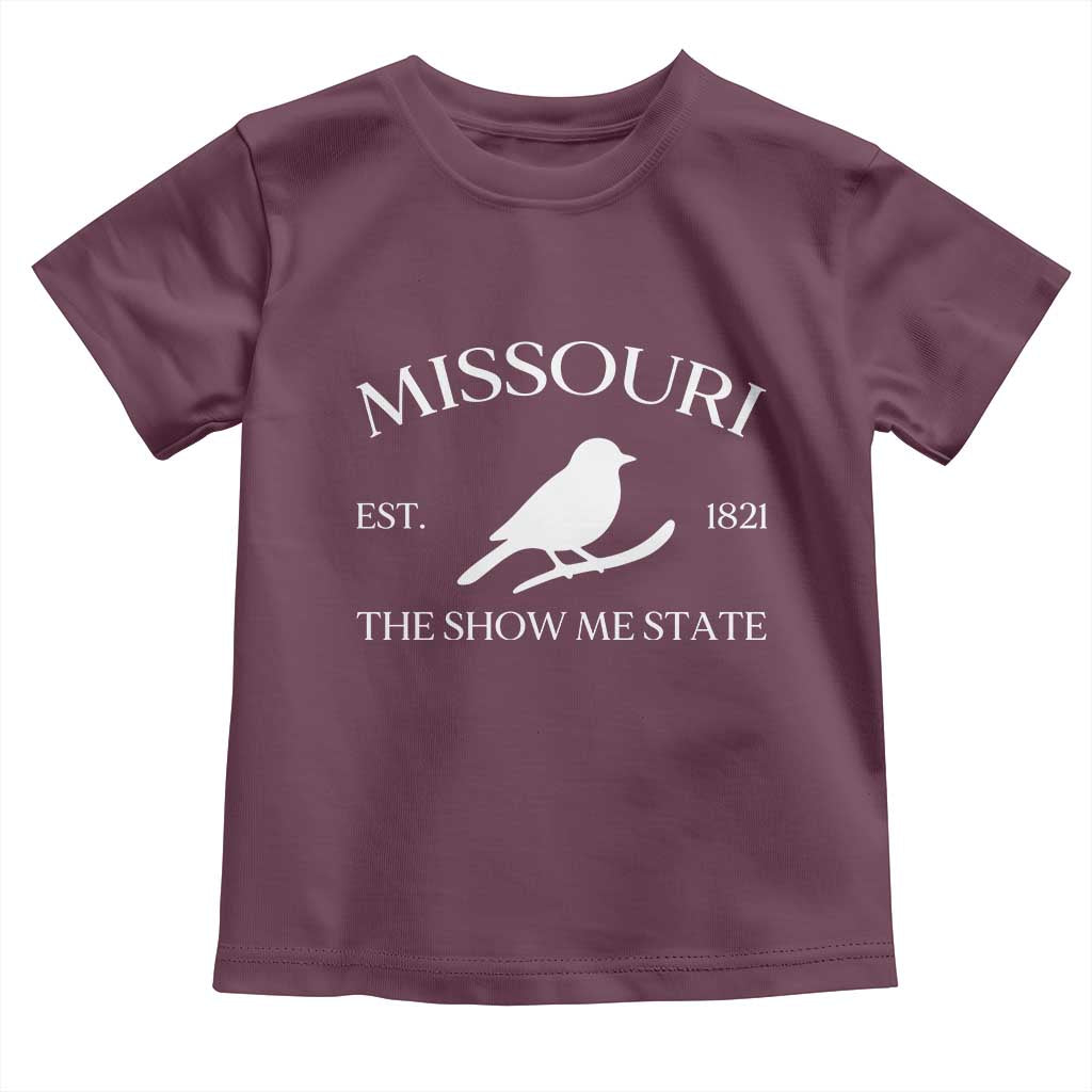 Vintage Blue Bird Missouri Toddler T Shirt The Show Me State Pride