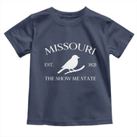 Vintage Blue Bird Missouri Toddler T Shirt The Show Me State Pride