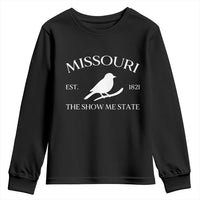 Vintage Blue Bird Missouri Youth Sweatshirt The Show Me State Pride