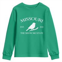 Vintage Blue Bird Missouri Youth Sweatshirt The Show Me State Pride