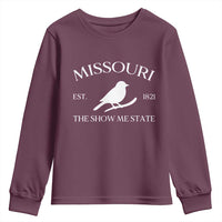 Vintage Blue Bird Missouri Youth Sweatshirt The Show Me State Pride
