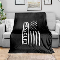USA Flag Missouri State Pride Throw Blanket Missourian Pride