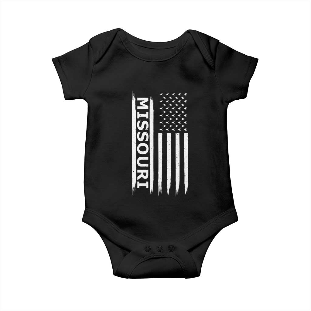 USA Flag Missouri State Pride Baby Onesie Missourian Pride