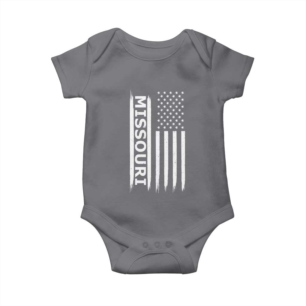 USA Flag Missouri State Pride Baby Onesie Missourian Pride