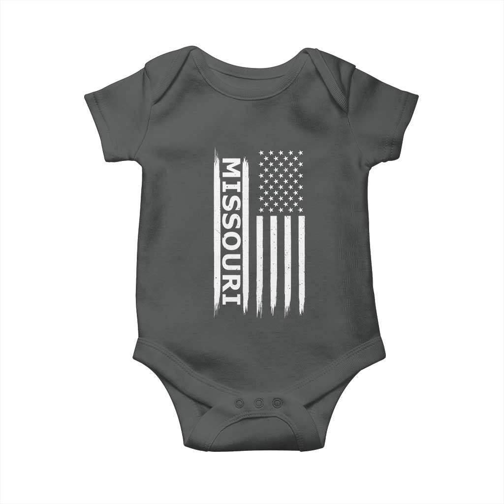 USA Flag Missouri State Pride Baby Onesie Missourian Pride